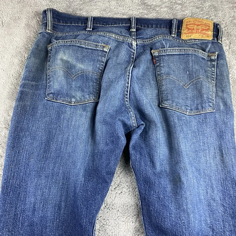 Levis 514 Straight Leg Jeans Mens 38x23 Blue Medium Wash Mid Rise‎